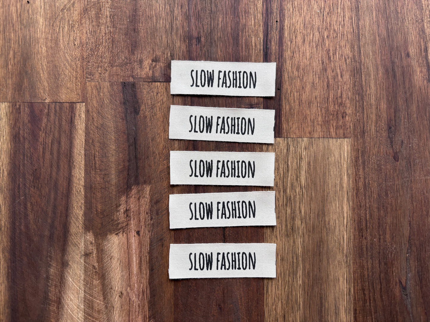 "Slow fashion" Sew-in clothing tag - 20 mm* 70mm. 5 pcs.