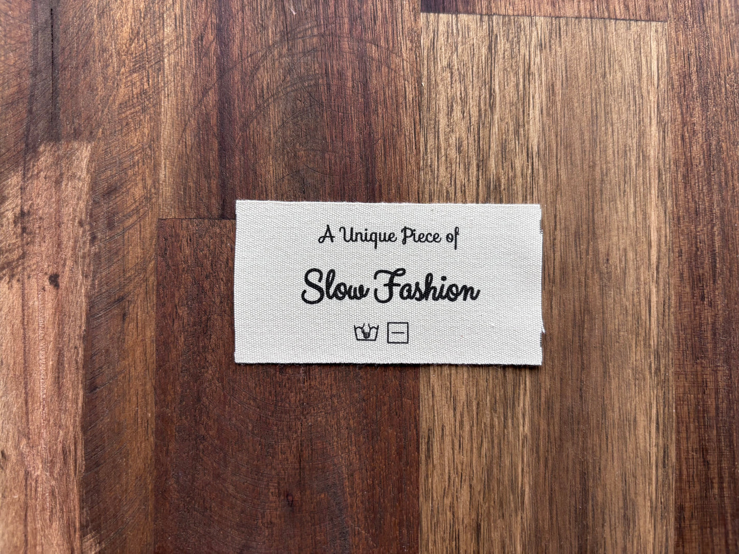 "A unique piece of Slow Fashion" - Clothing tag - 35 mm * 70 mm. 5 pcs.