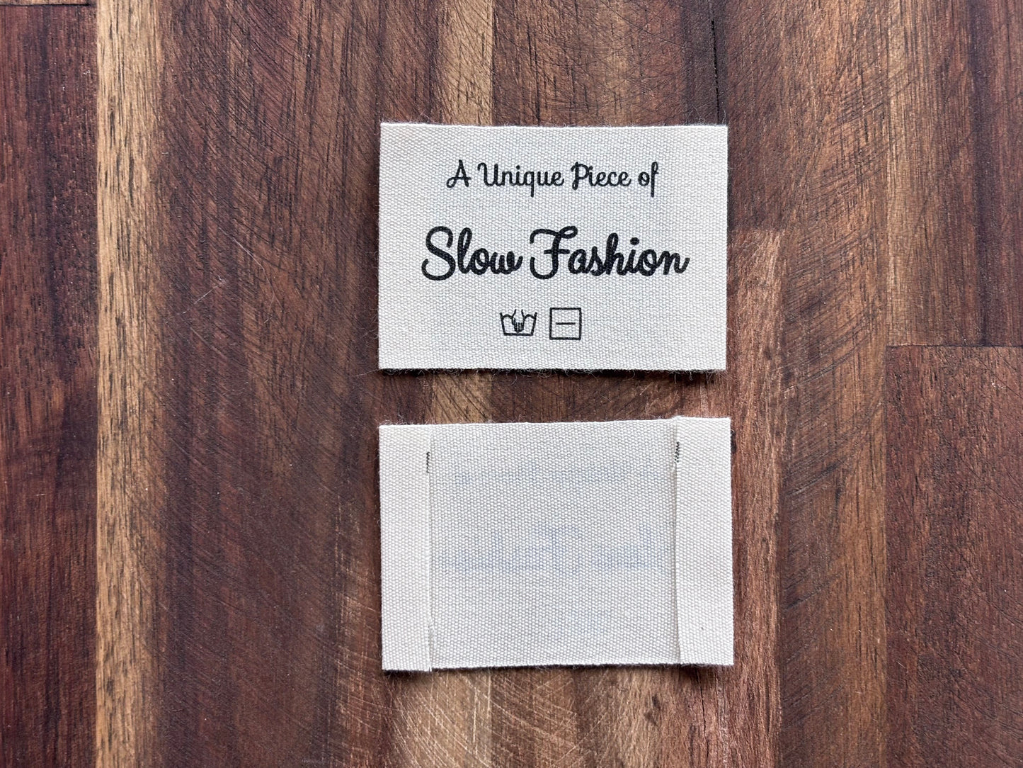 "A unique piece of Slow Fashion" - Clothing tag - 35 mm * 70 mm. 5 pcs.