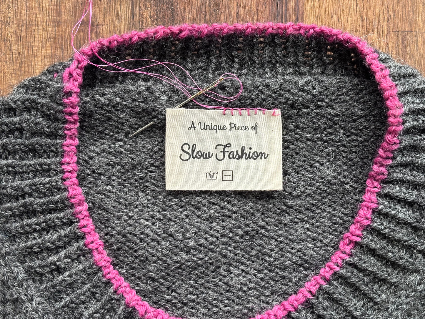 "A unique piece of Slow Fashion" - Clothing tag - 35 mm * 70 mm. 5 pcs.