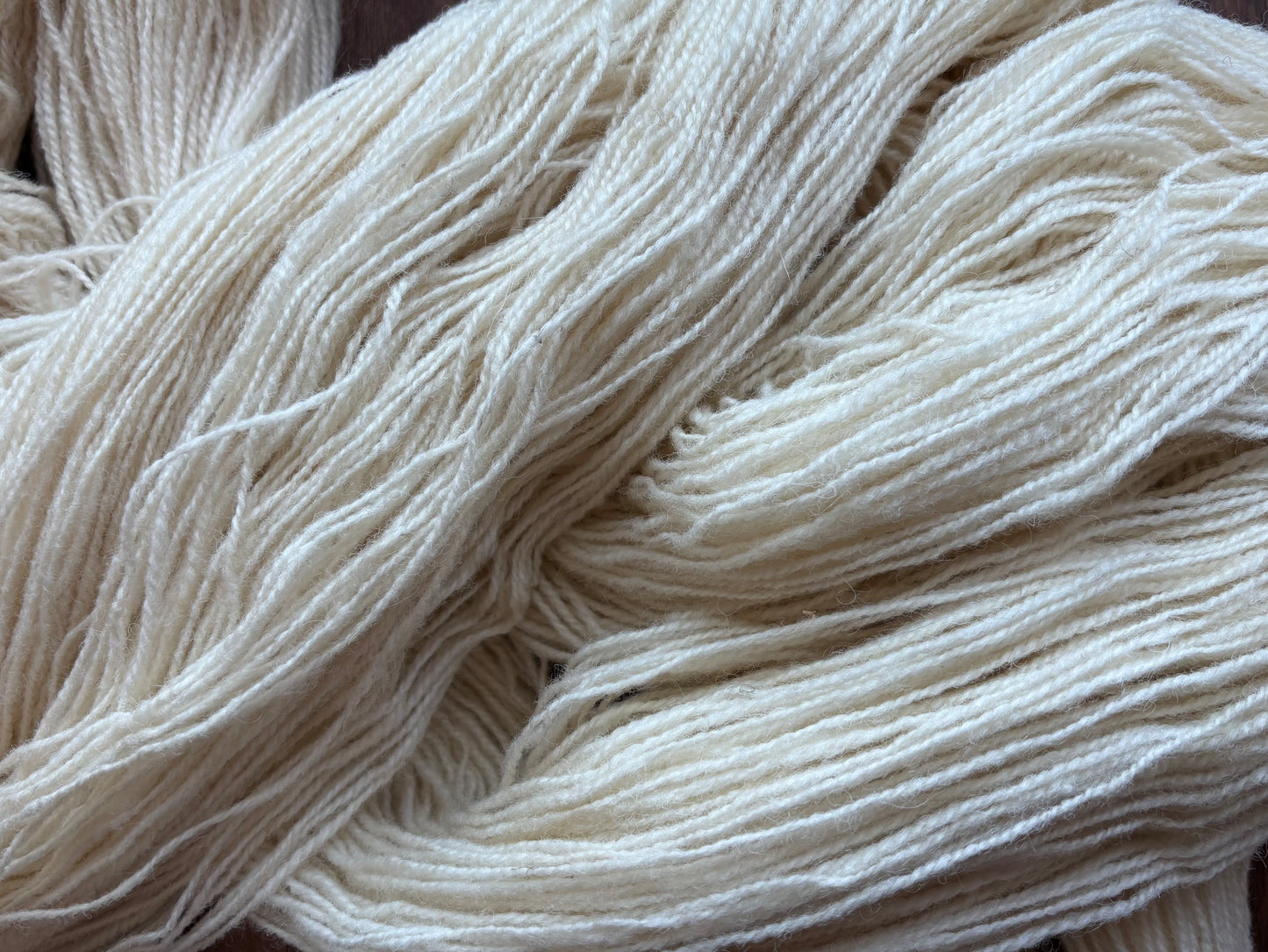 Kuusama - Finnish 100% sheep wool yarn 95g/385m, color: Undyed natural white. Small batch!