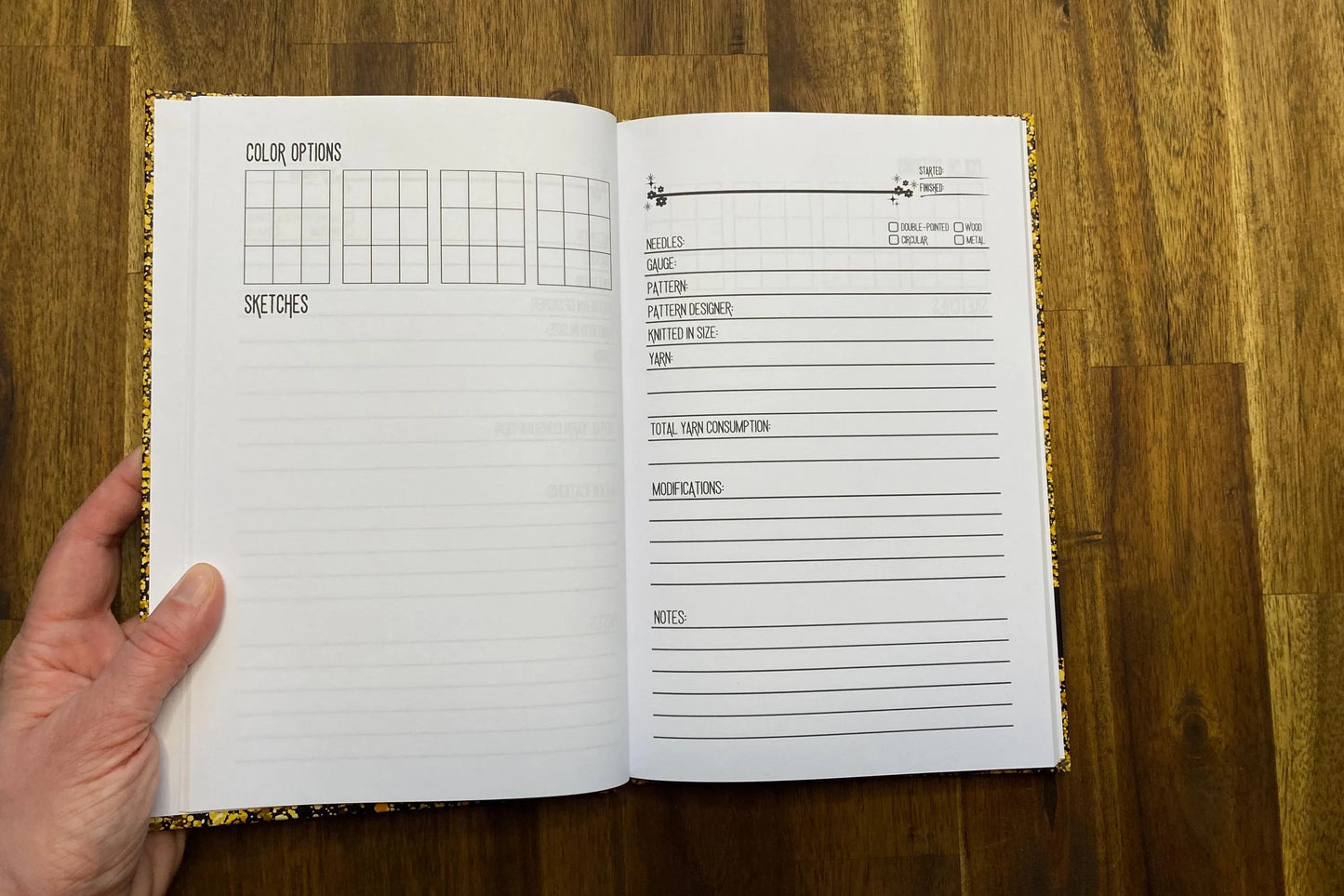 Hardcover Knitting Project Journal