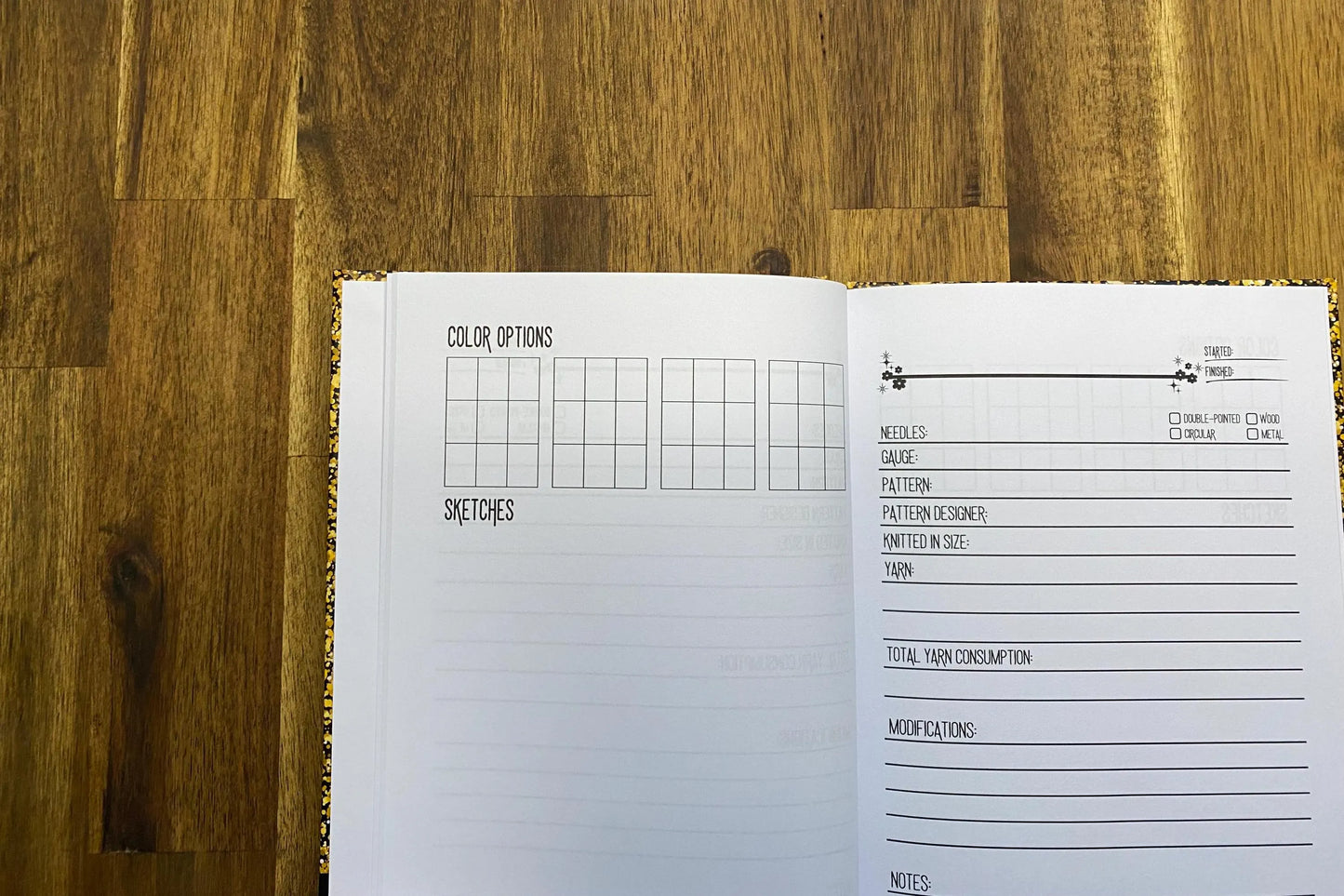 Hardcover Knitting Project Journal
