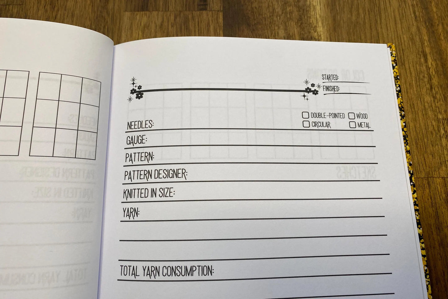 Hardcover Knitting Project Journal