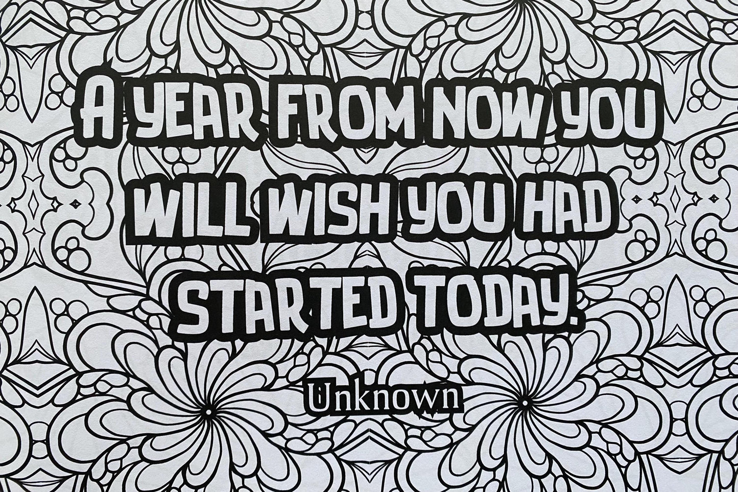 Motivational Quotes Coloring Book