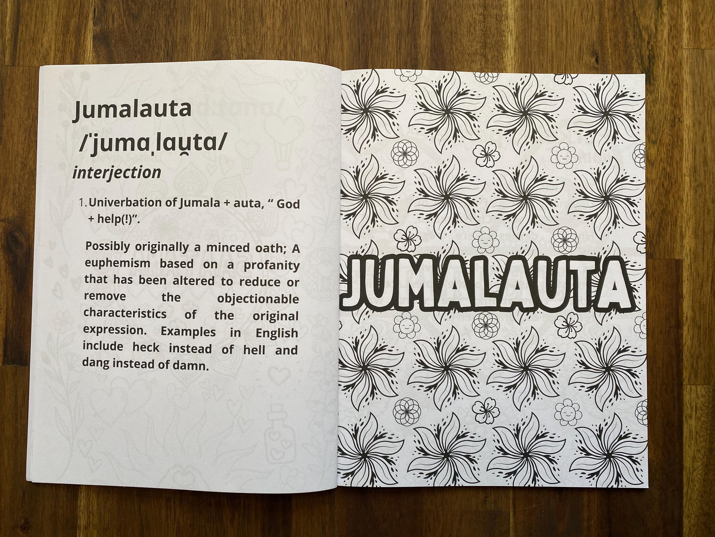 Swear Like A Finn; Finnish Curseword Coloring Book