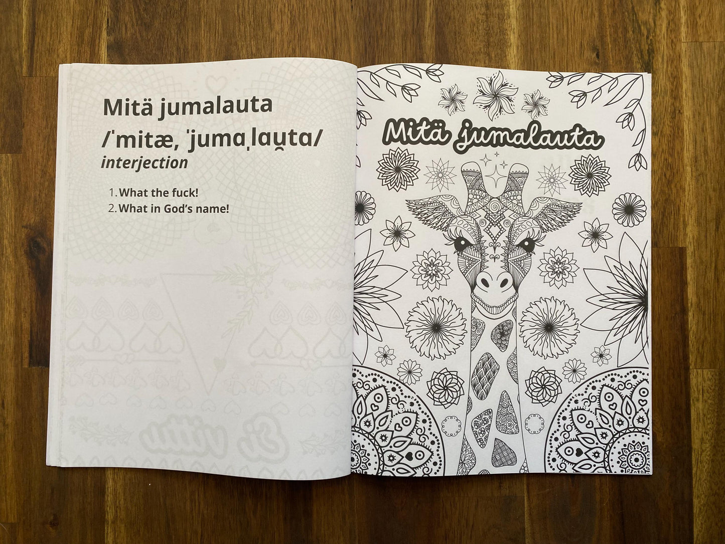 Swear Like A Finn; Finnish Curseword Coloring Book